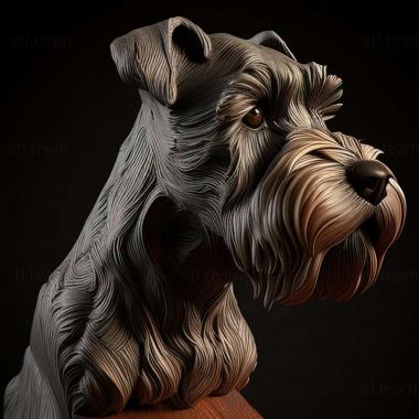 3D model Zwergschnauzer dog (STL)